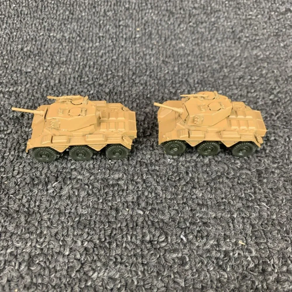 Lot of 9 Roco WW II HO Scale Military Vehicles Saladin Anti-aircraft APC